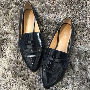 MICHAEL- MICHAEL KORS NAVY BLUE PATENT LOAFERS